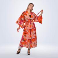 Orange Flowers Kimono / Open Dress